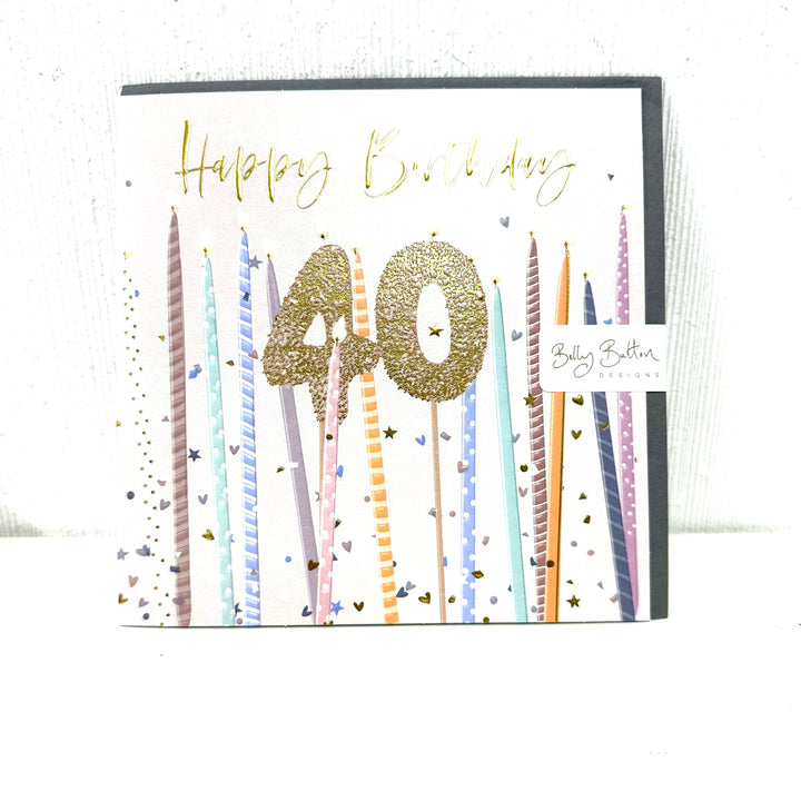 Age Birthday Cards 40th - Sugarplum Boutique