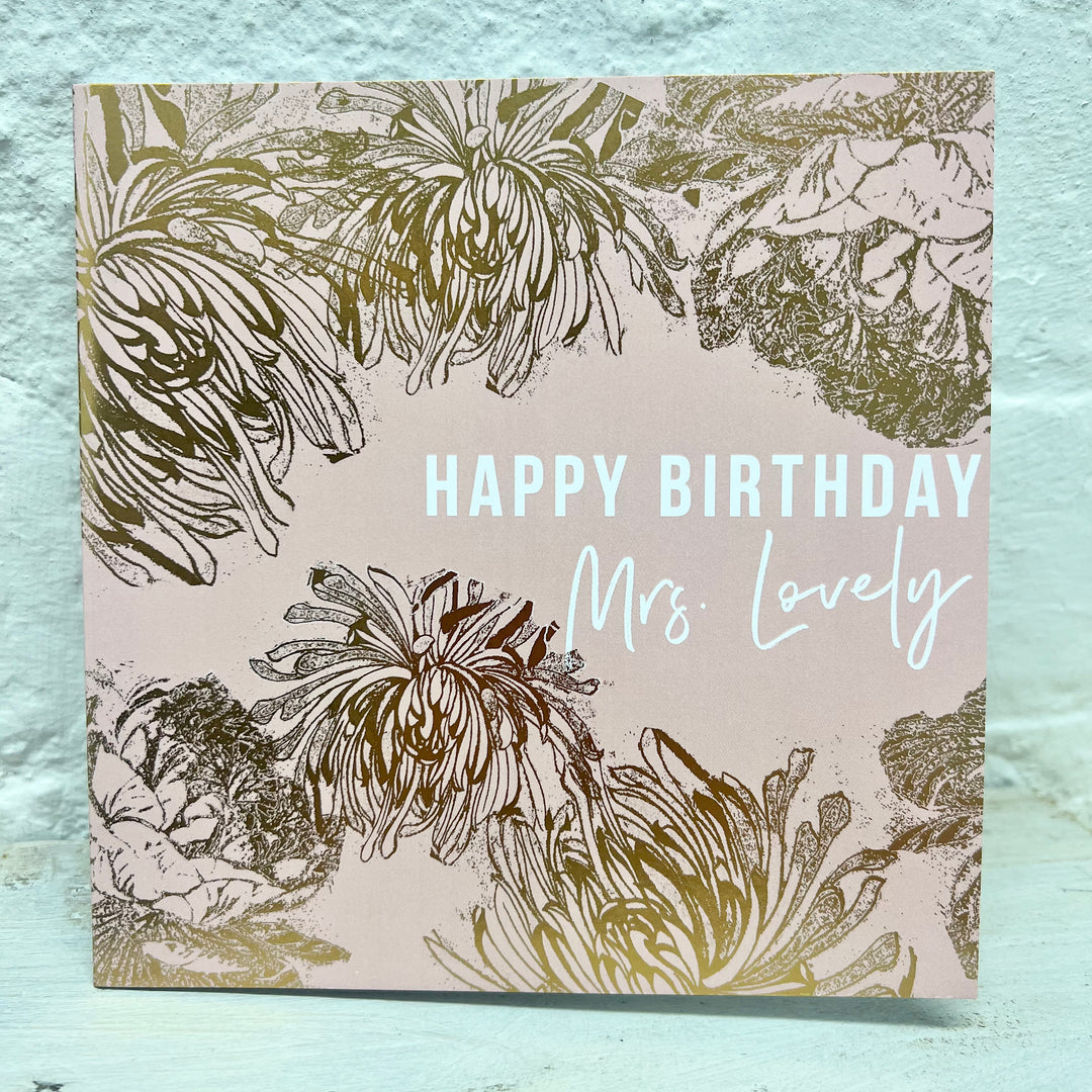 Happy Birthday Mrs Lovely Greeting Card - Sugarplum Boutique