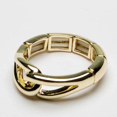 Gilly Gold Interlinked Stretch Ring - Sugarplum Boutique