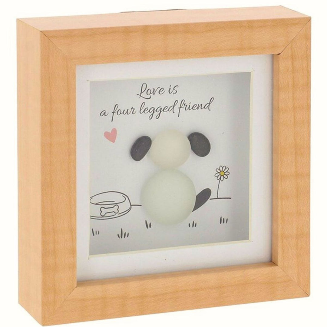 Pebble Glass Square Plaque Love is A Four Legged Friend - Sugarplum Boutique
