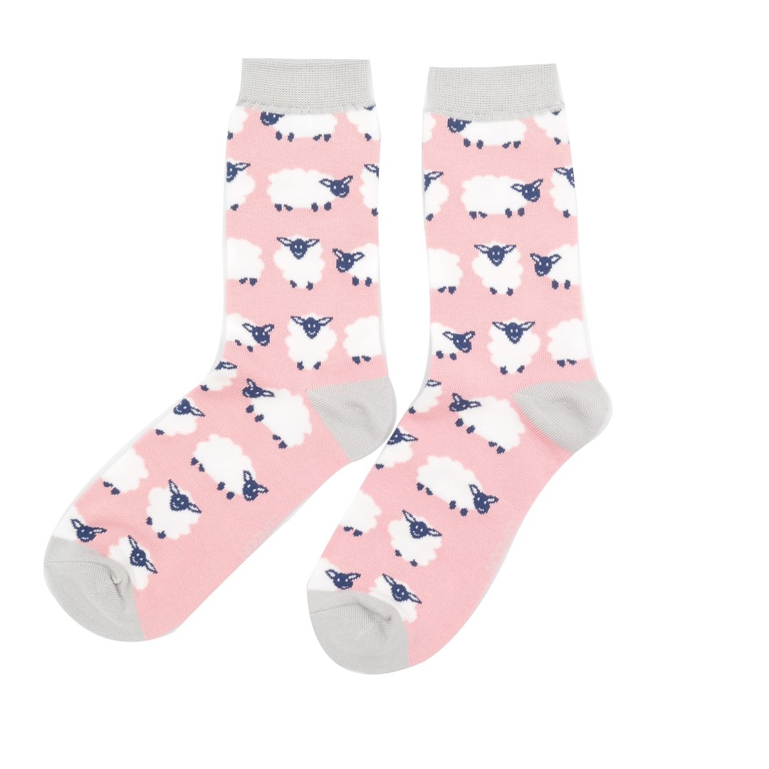 Happy Sheep Ladies Bamboo Socks Pink - Sugarplum Boutique