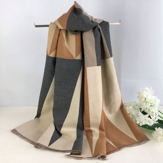 Harlequin Cotton Mix Soft Winter Scarf Grey - Sugarplum Boutique