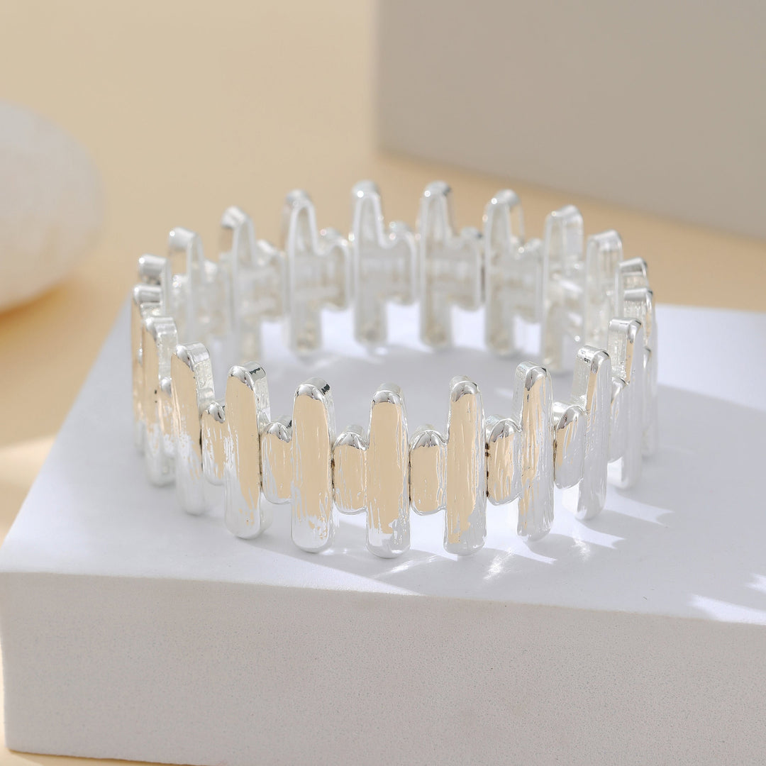 Harlow Stretch Bracelet Silver - Sugarplum Boutique