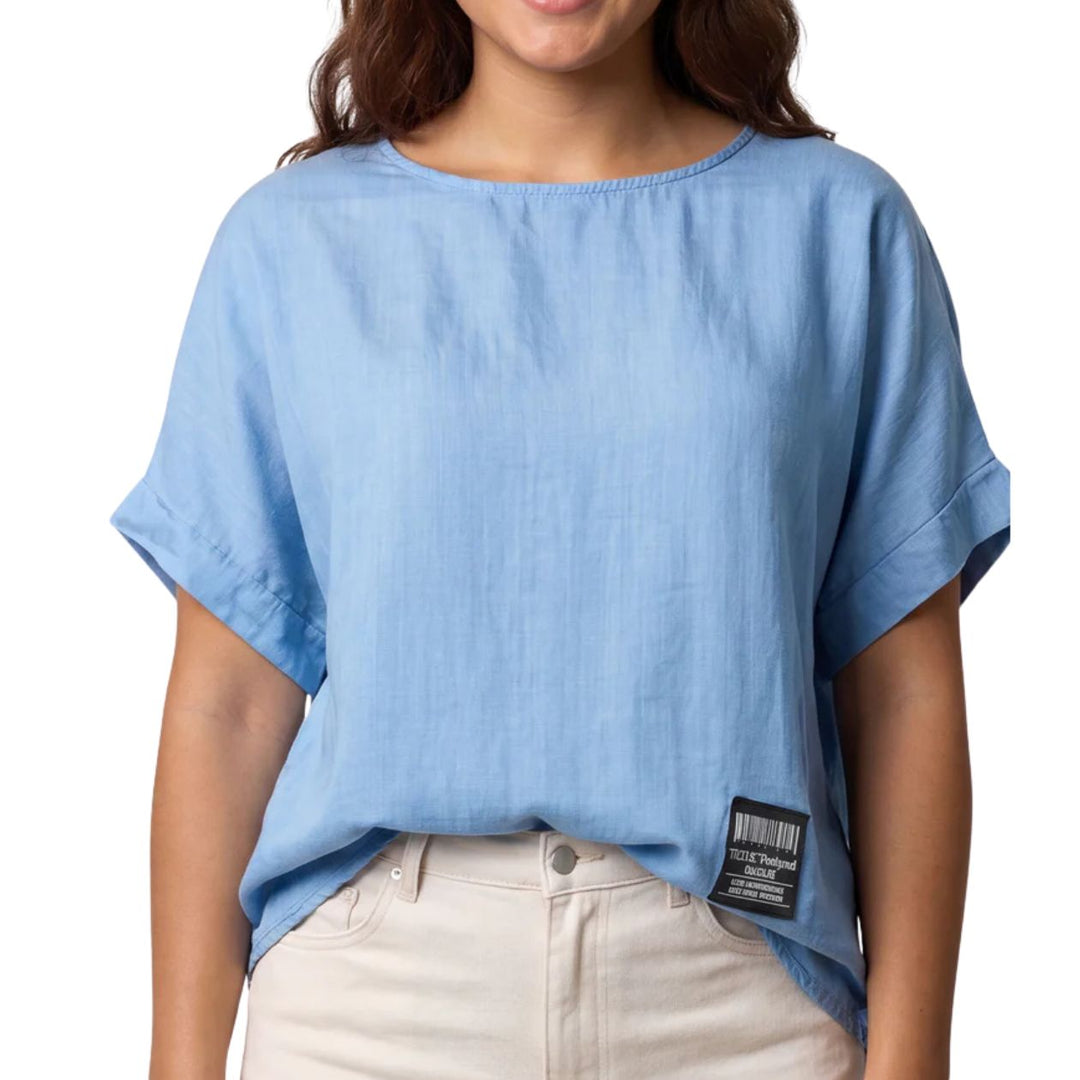 Harvey Light Denim Relaxed Fit Top - Sugarplum Boutique