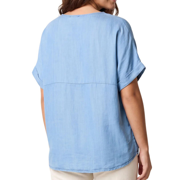 Harvey Light Denim Relaxed Fit Top - Sugarplum Boutique