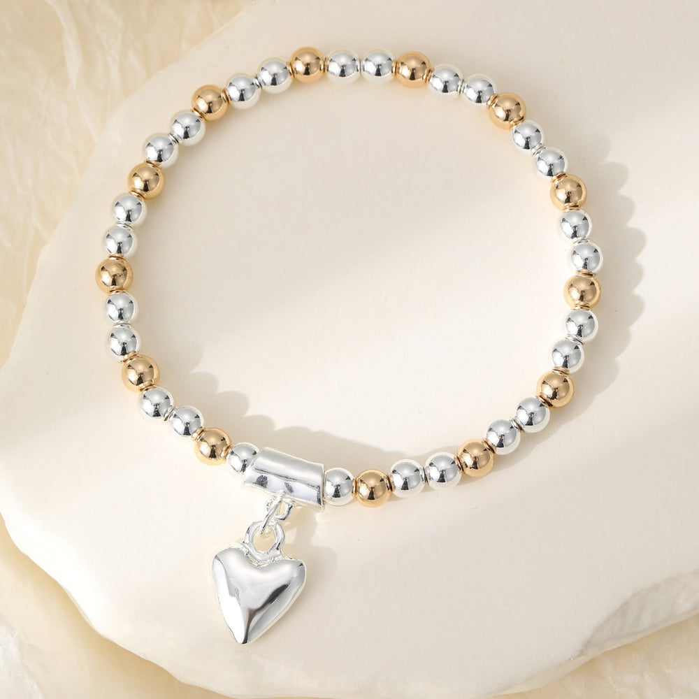 Hattie Heart Bracelet Silver Gold - Sugarplum Boutique