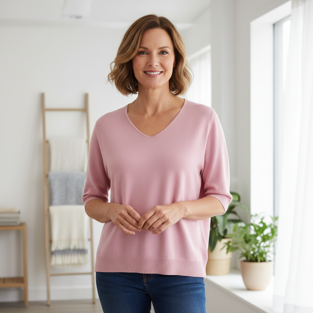 Hazel Light Pink Short Sleeve Jumper - Sugarplum Boutique