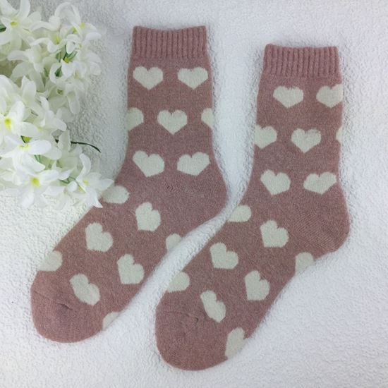 Heart Wool Mix Socks Vintage Pink - Sugarplum Boutique