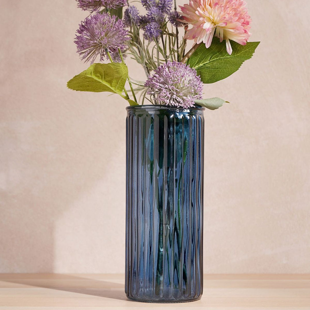 Hestia Glass Vase - Blue - Sugarplum Boutique