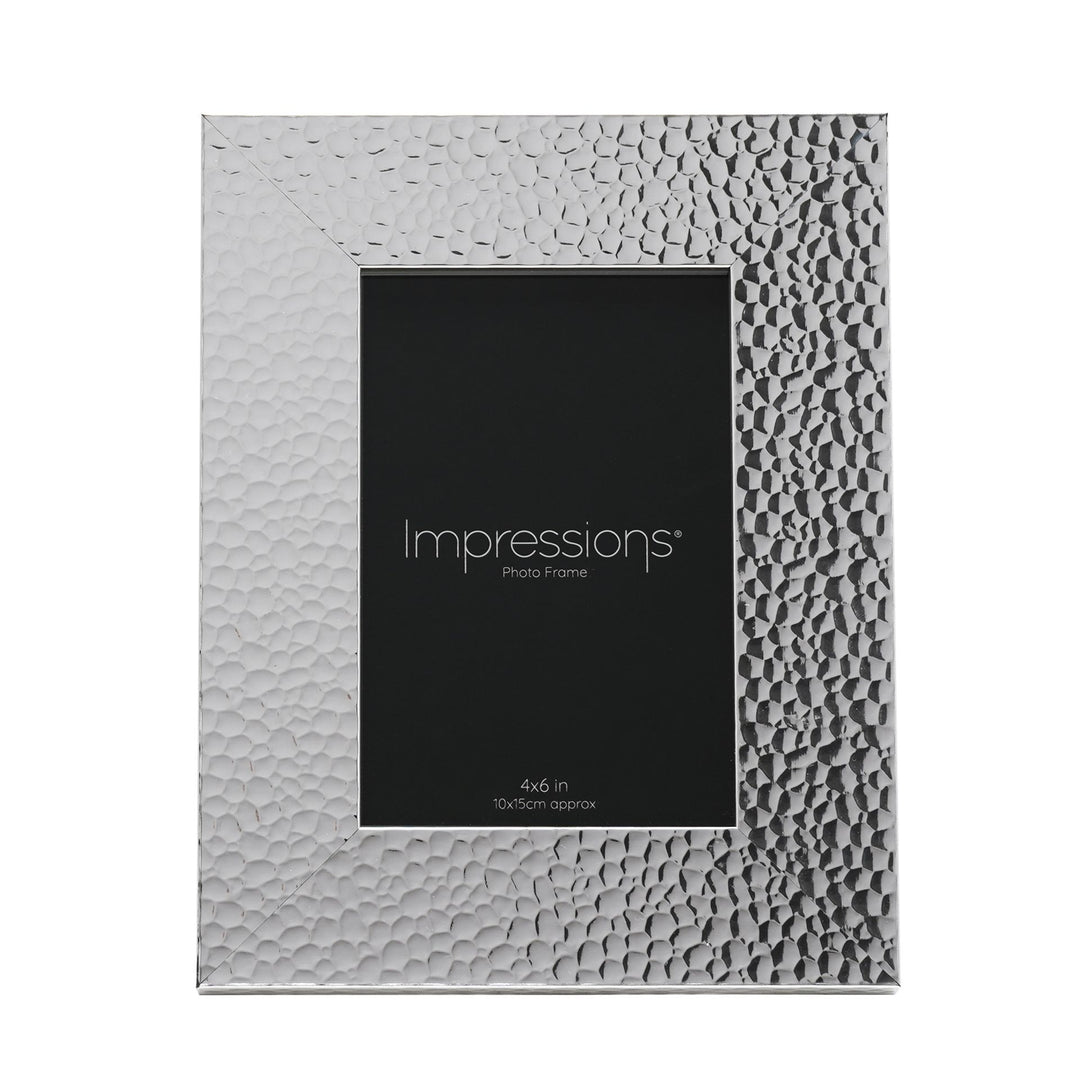 Impressions Hammered Finish Rectangular Silver Photo Frame - Sugarplum Boutique