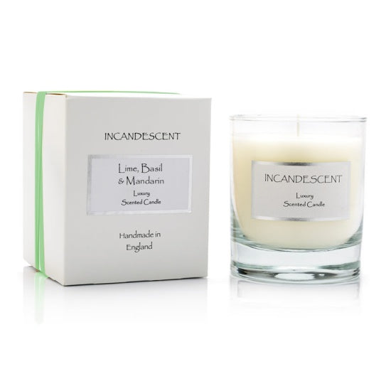 Incandescent Luxury Scented Lime Basil Mandarin Signature Glass Candle - Sugarplum Boutique