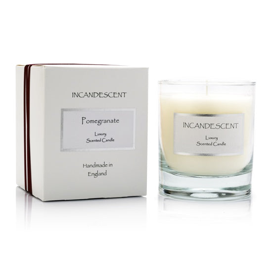 Incandescent Luxury Scented Pomegranate Signature Glass Candle  - Sugarplum Boutique