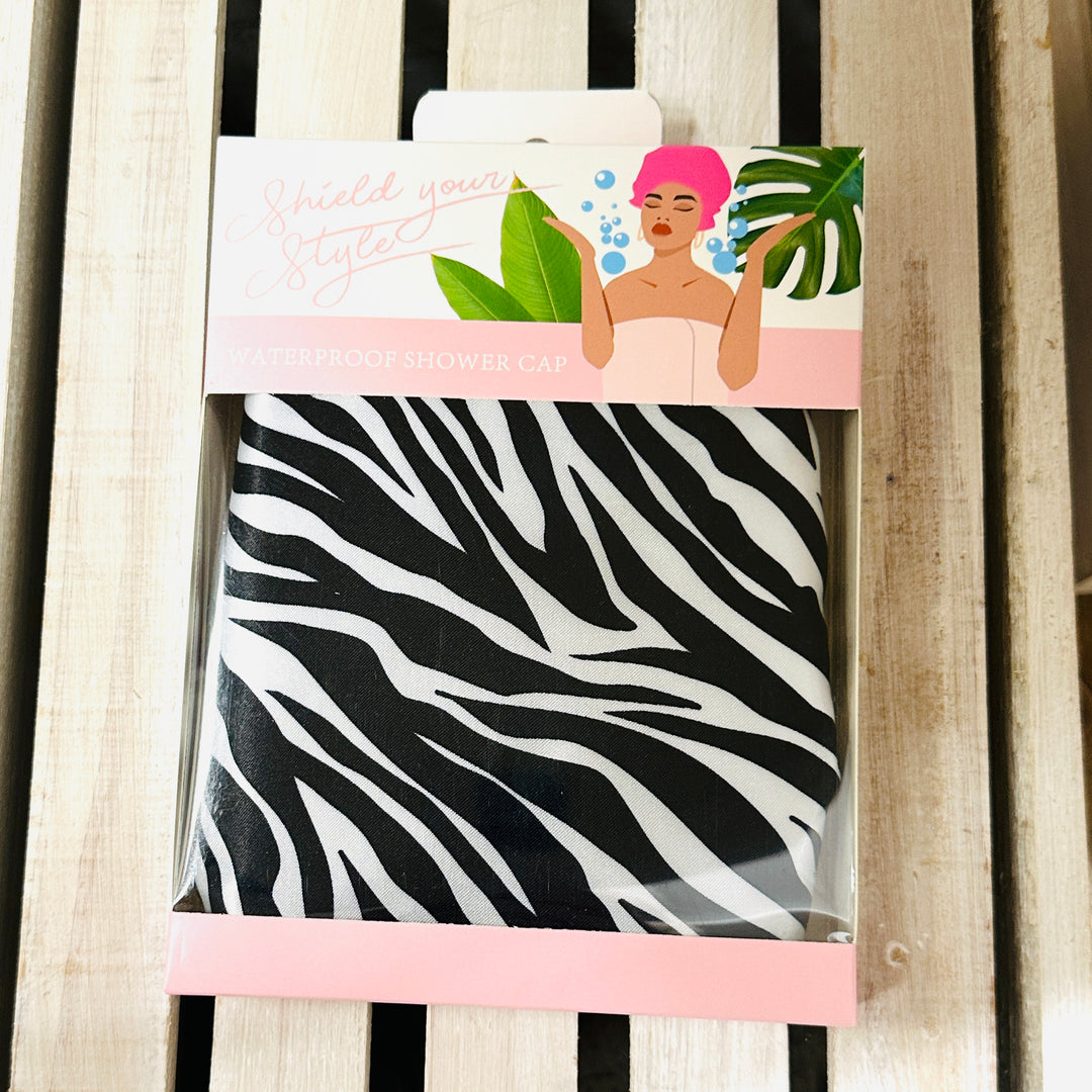 Indulge Shower Cap Zebra - Sugarplum Boutique