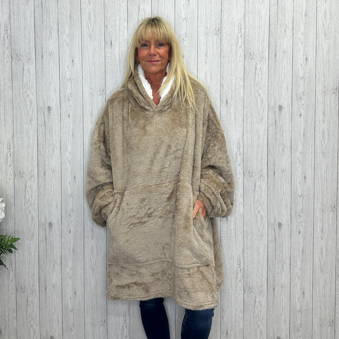 Jessica Oversized Stone Blanket Hoodie - Sugarplum Boutique