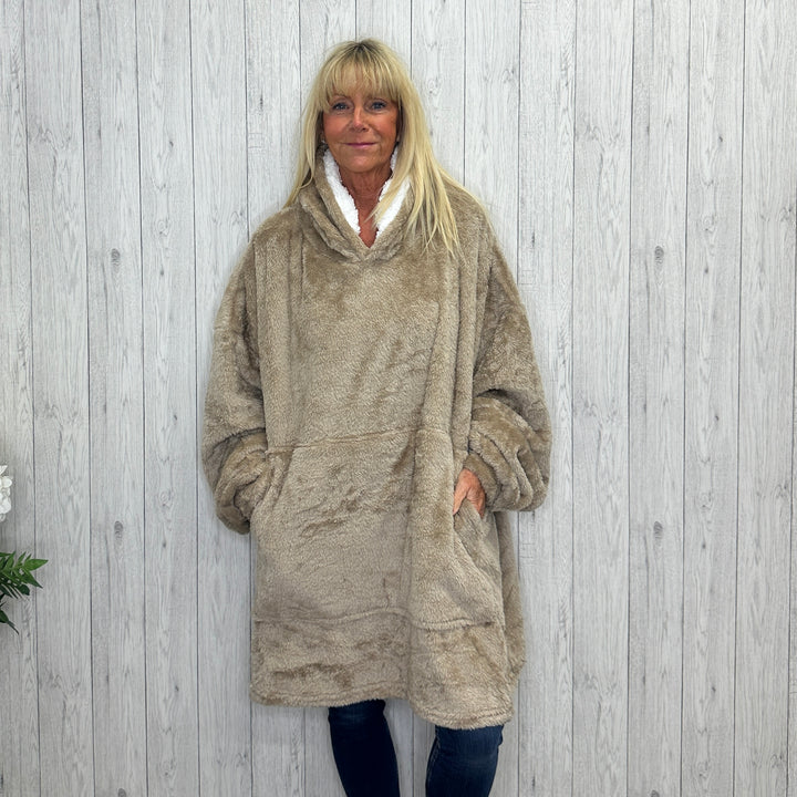 Jessica Oversized Stone Blanket Hoodie - Sugarplum Boutique