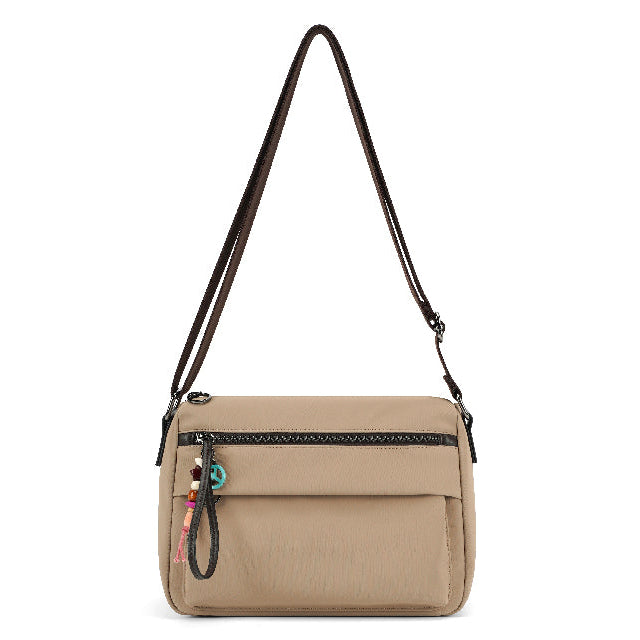Jolie Canvas Stone Cross Body Handbag - Sugarplum Boutique