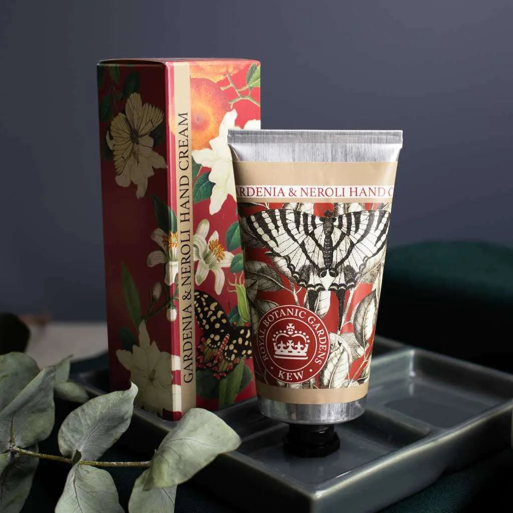 Kew Gardens Luxury Hand Cream Boxed Gardenia &amp; Neroli - Sugarplum Boutique