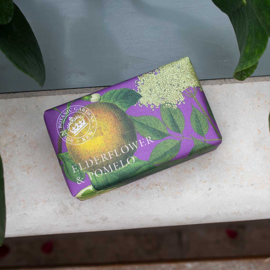 Kew Gardens Soap Bar Paper Wrapped Elderflower Pomelo - Sugarplum Boutique