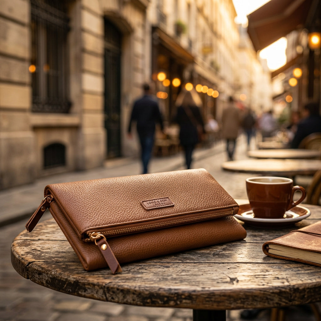 Leander Faux Leather Brown Cross Body Handbag - Sugarplum Boutique