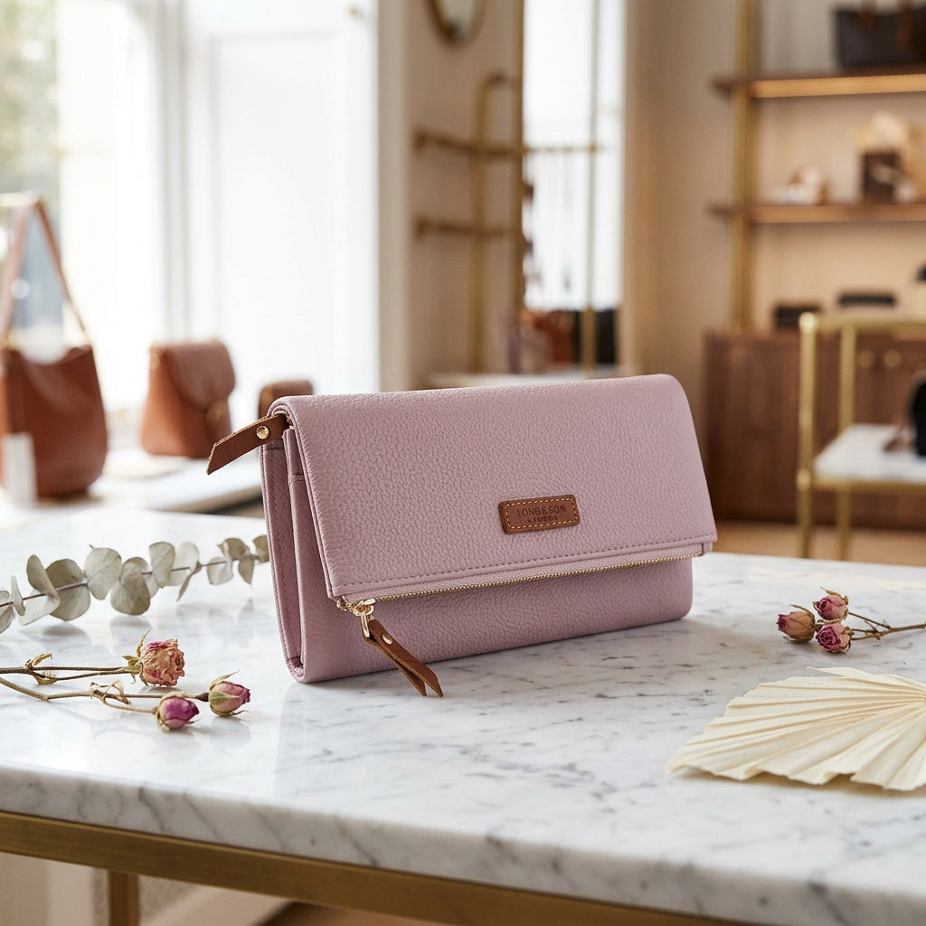 Leander Faux Leather Pink Cross Body Handbag - Sugarplum Boutique 