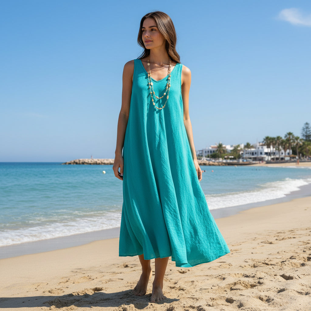 ladies long beach dresses MIKUTA Cleaning is a breeze Vacation Dresses