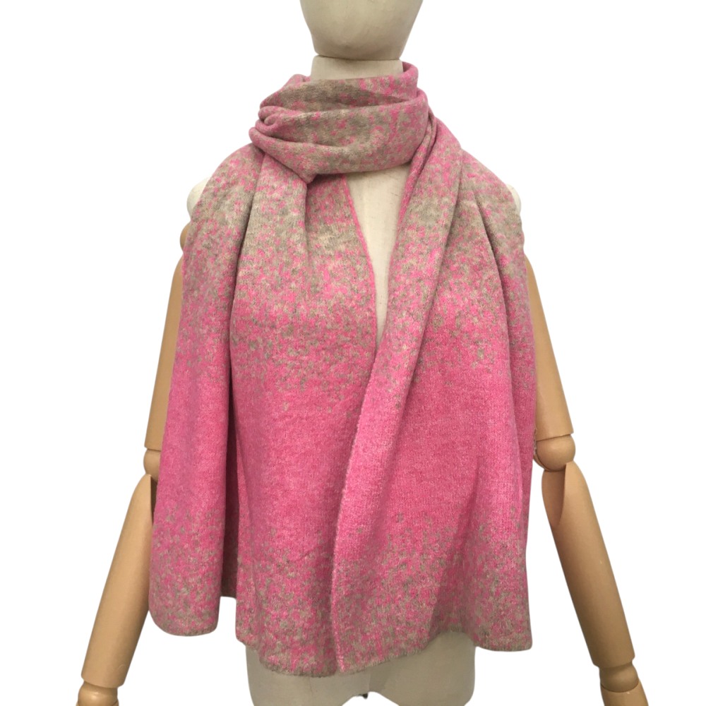 Leticia Wool Mix Cerise Pink Winter Scarf - Sugarplum Boutique