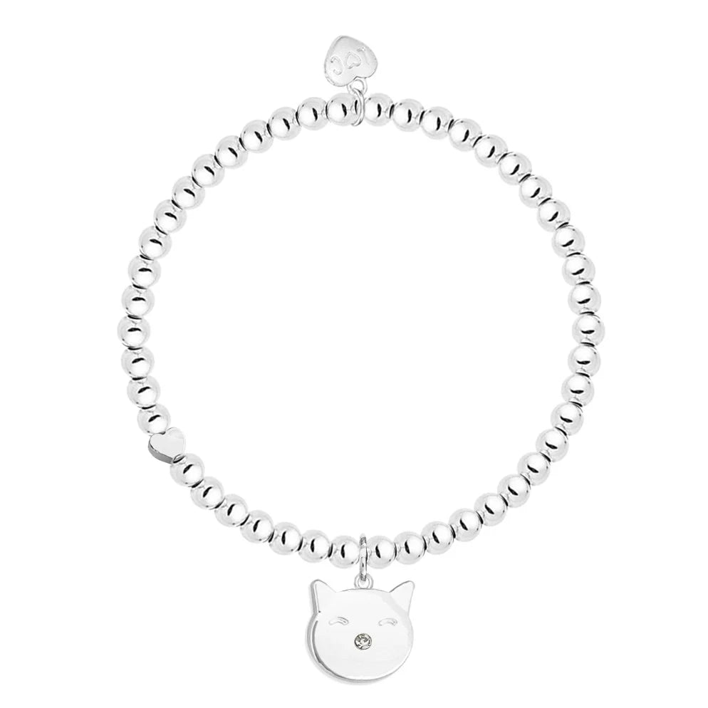 Life Charms Cat Mum Silver Plated Stretch Bracelet- Sugarplum Boutique