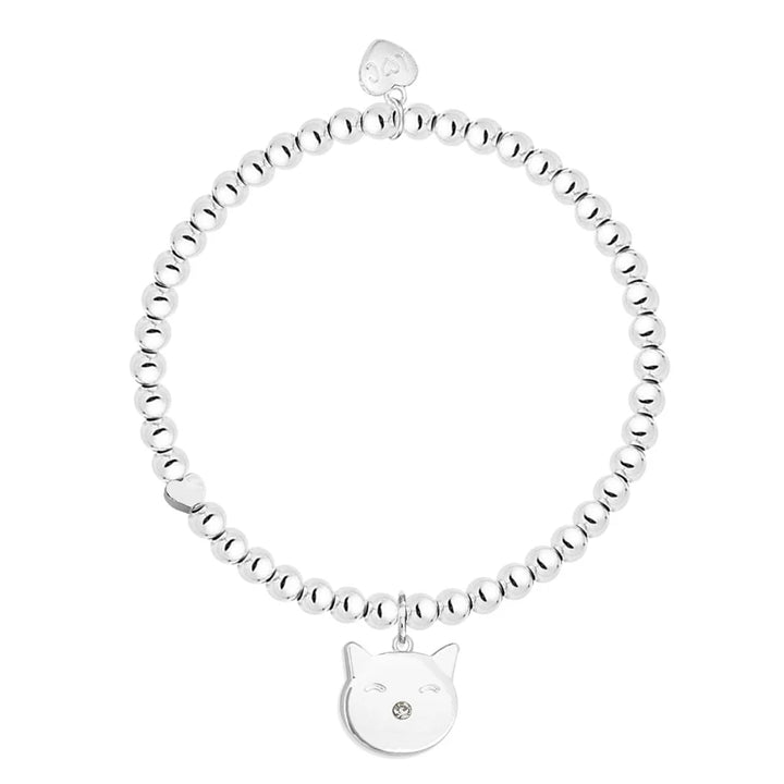 Life Charms Cat Mum Silver Plated Stretch Bracelet- Sugarplum Boutique
