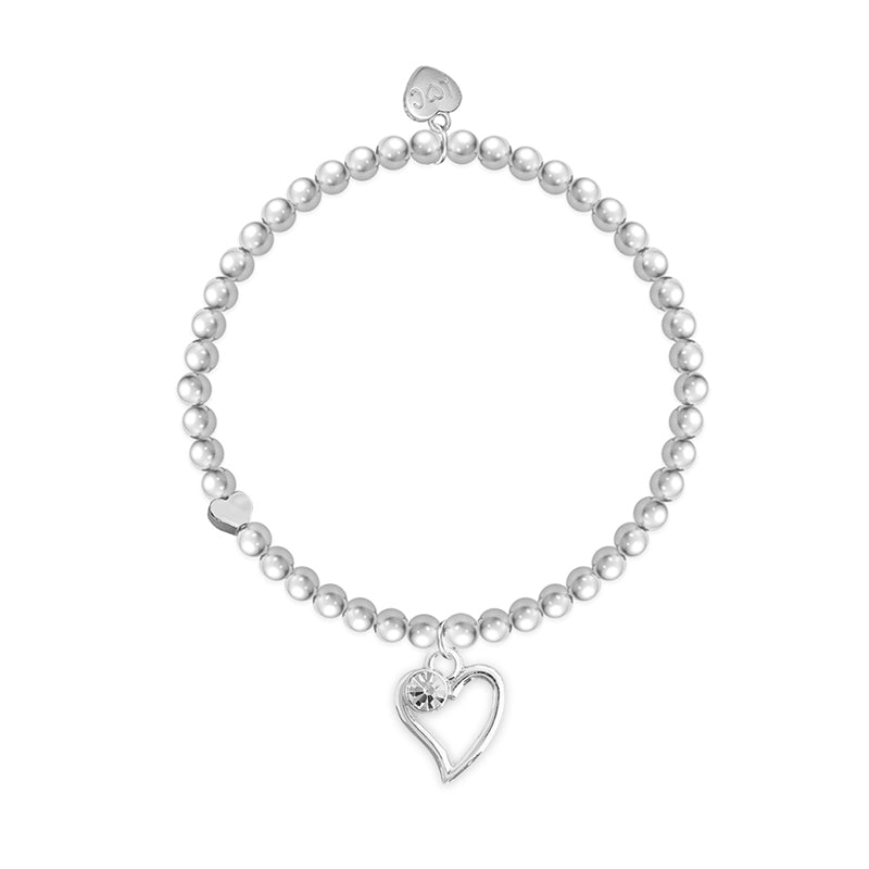 Life Charms My Friend Silver Plated Stretch Bracelet  - Sugarplum Boutique