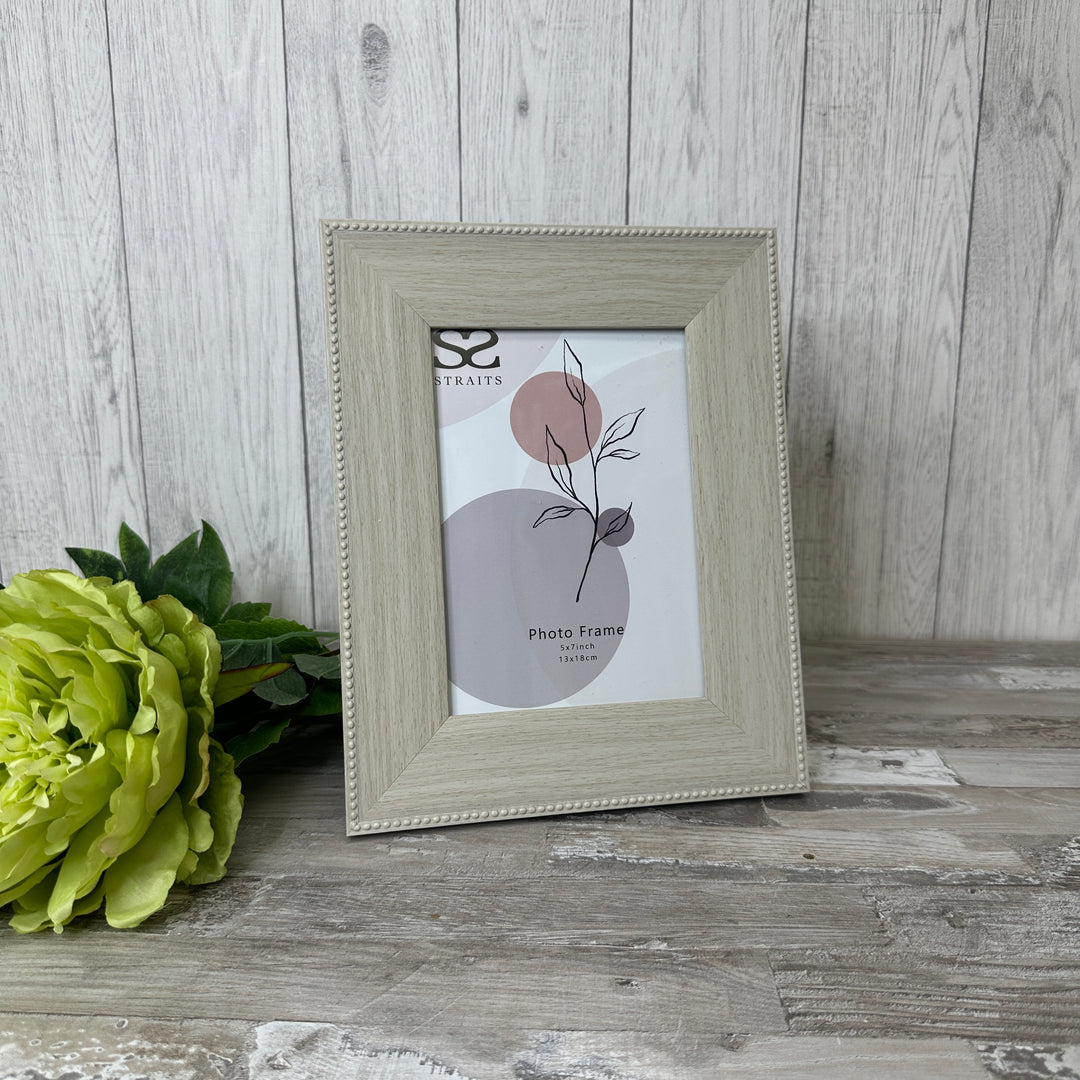 Light Stone Wood Photo Frame 5x7- Sugarplum Boutique