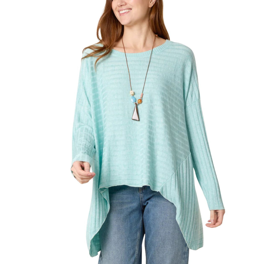 Lila Mint Green Rib Oversize Two Piece Necklace Set - Sugarplum Boutique