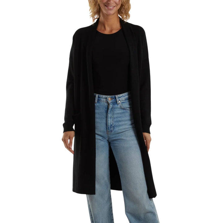 Lincoln Black Rib Star Cardigan - Sugarplum Boutique