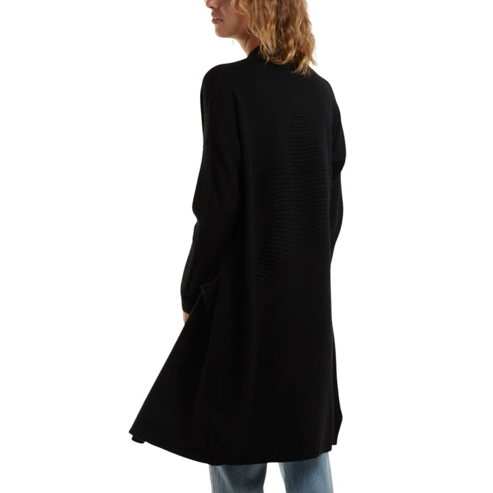 Lincoln Black Rib Star Cardigan - Sugarplum Boutique
