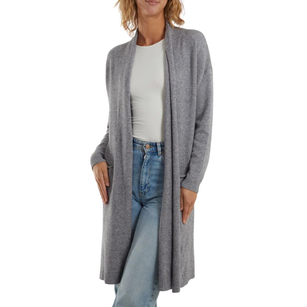 Lincoln Grey Rib Star Cardigan - Sugarplum Boutique