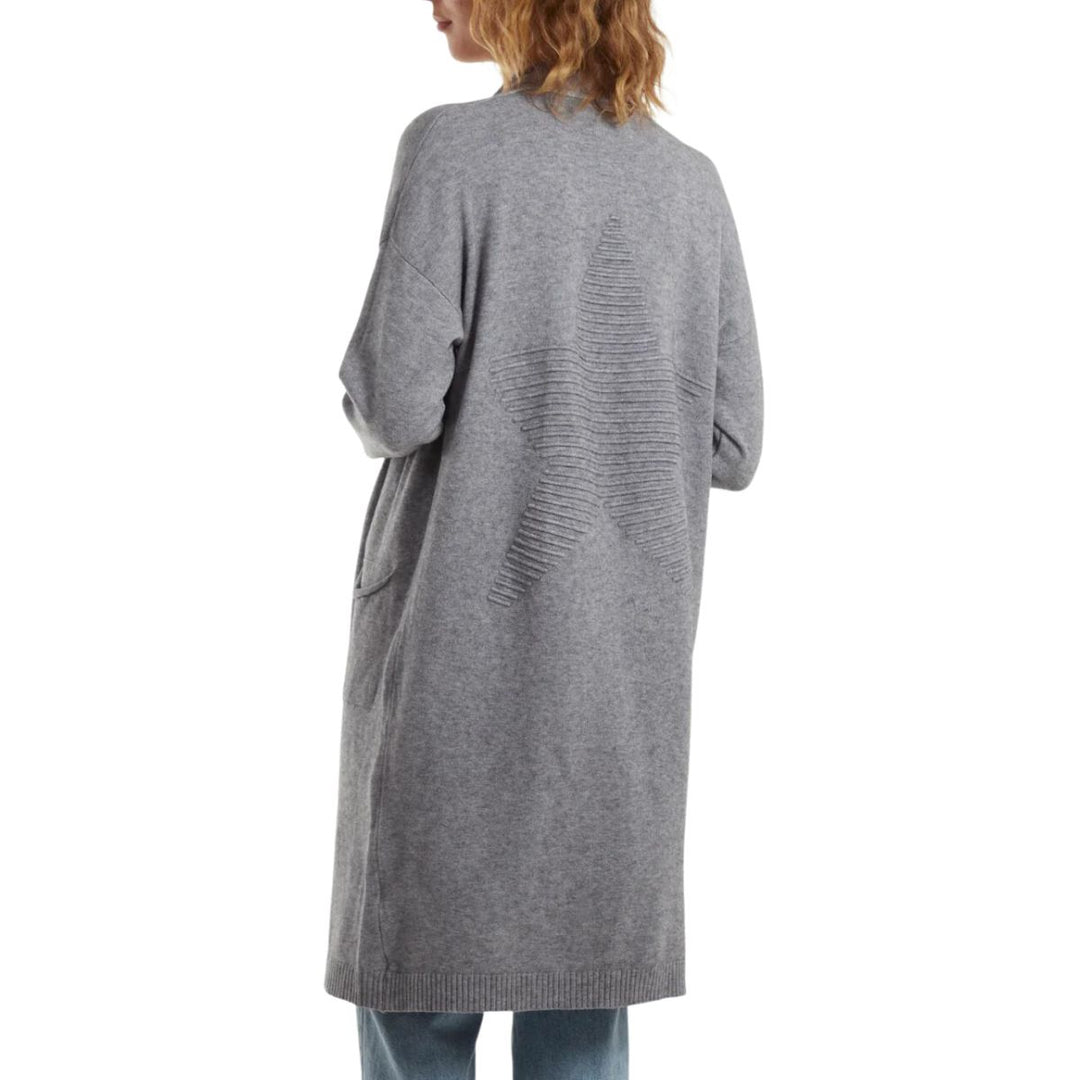 Lincoln Grey Rib Star Cardigan - Sugarplum Boutique