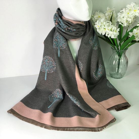 Lollipop Mulberry Tree Winter Scarf Grey - Sugarplum Boutique