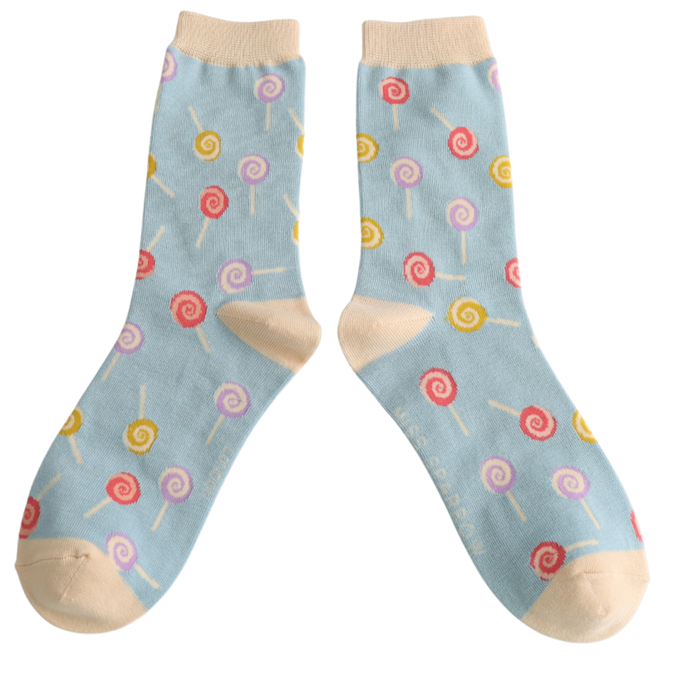 Lollipops Ladies Bamboo Socks Light Blue - Sugarplum Boutique