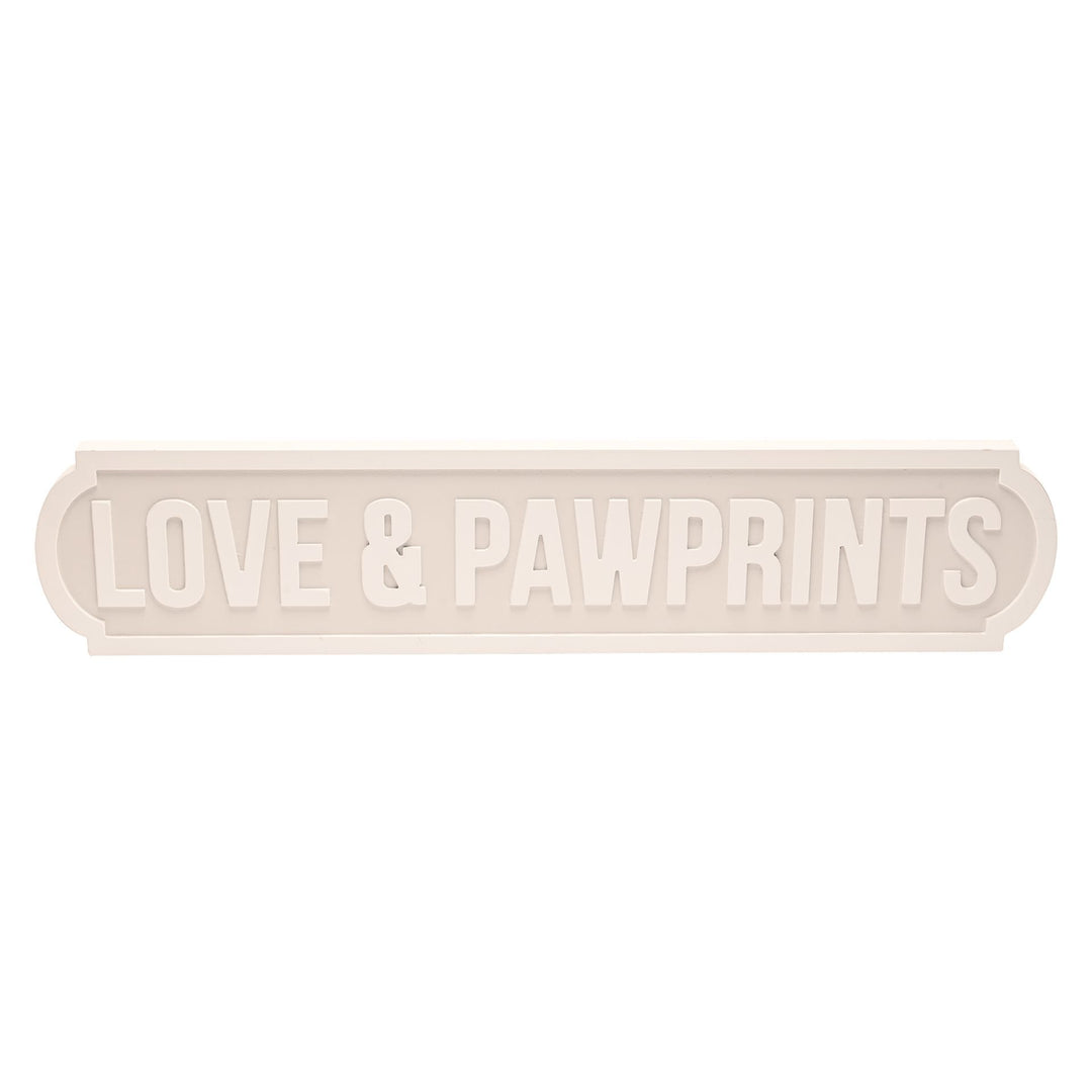 Love & Pawprints Sign - Sugarplum Boutique