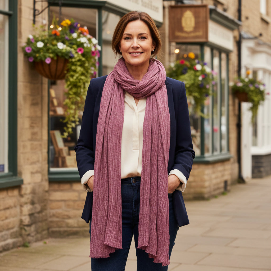 Lucy Plain Burgundy Cotton Blend Scarf - Sugarplum Boutique