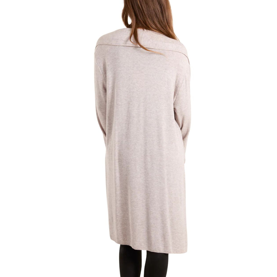 Lucy Stone Long Line Fine Knit Cardigan - Sugarplum Boutique