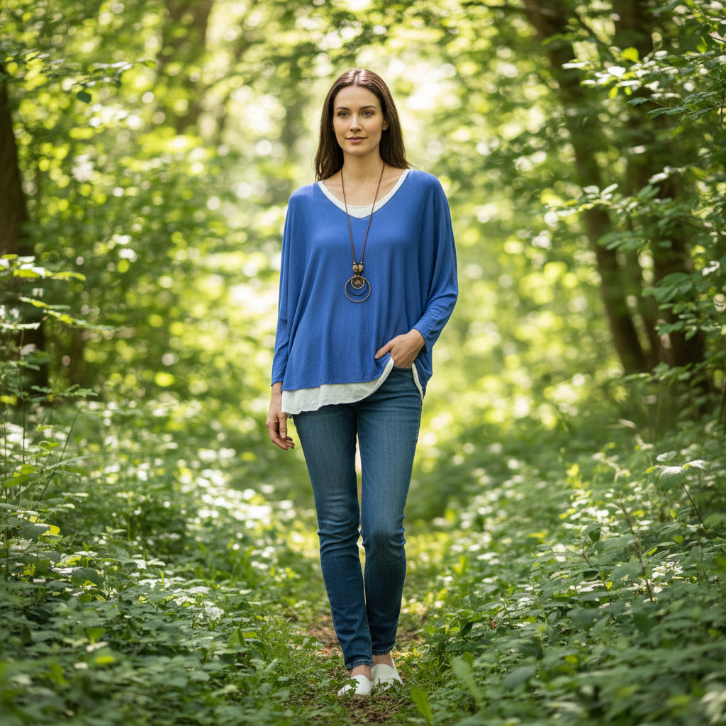 Made In Italy Nieve Light Royal Blue 3 Piece Top Set