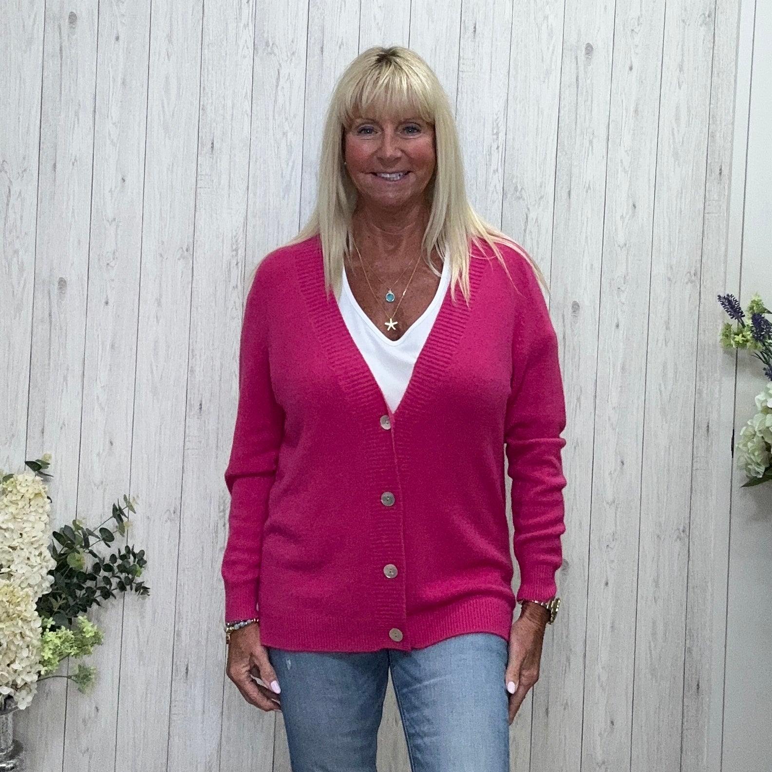 Cerise pink cardigan uk sale