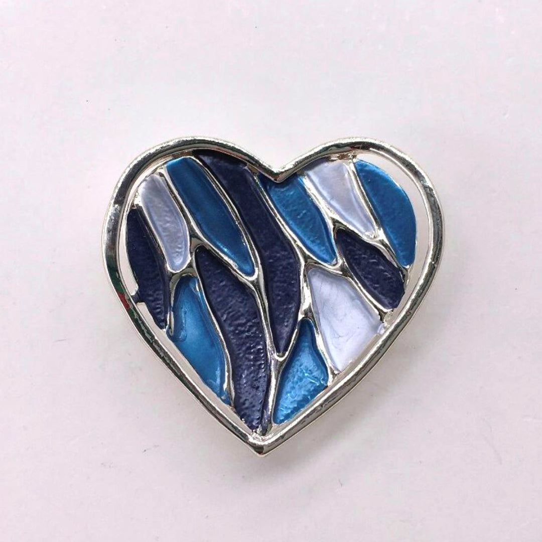 Magnetic Abstract Heart Scarf Brooch - Sugarplum Boutique
