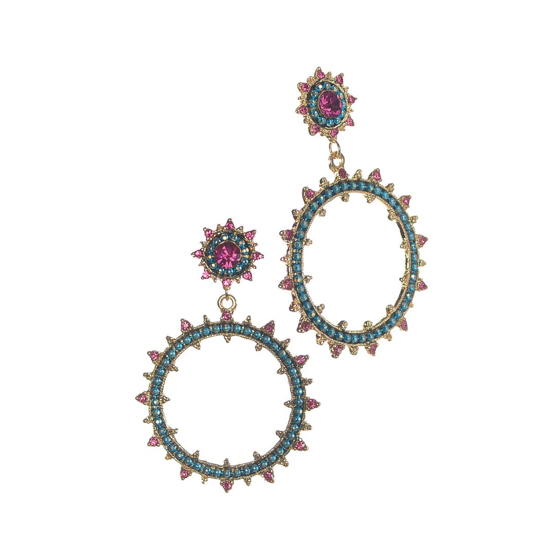 Mermaid Wheel Drop Earrings - Sugarplum Boutique