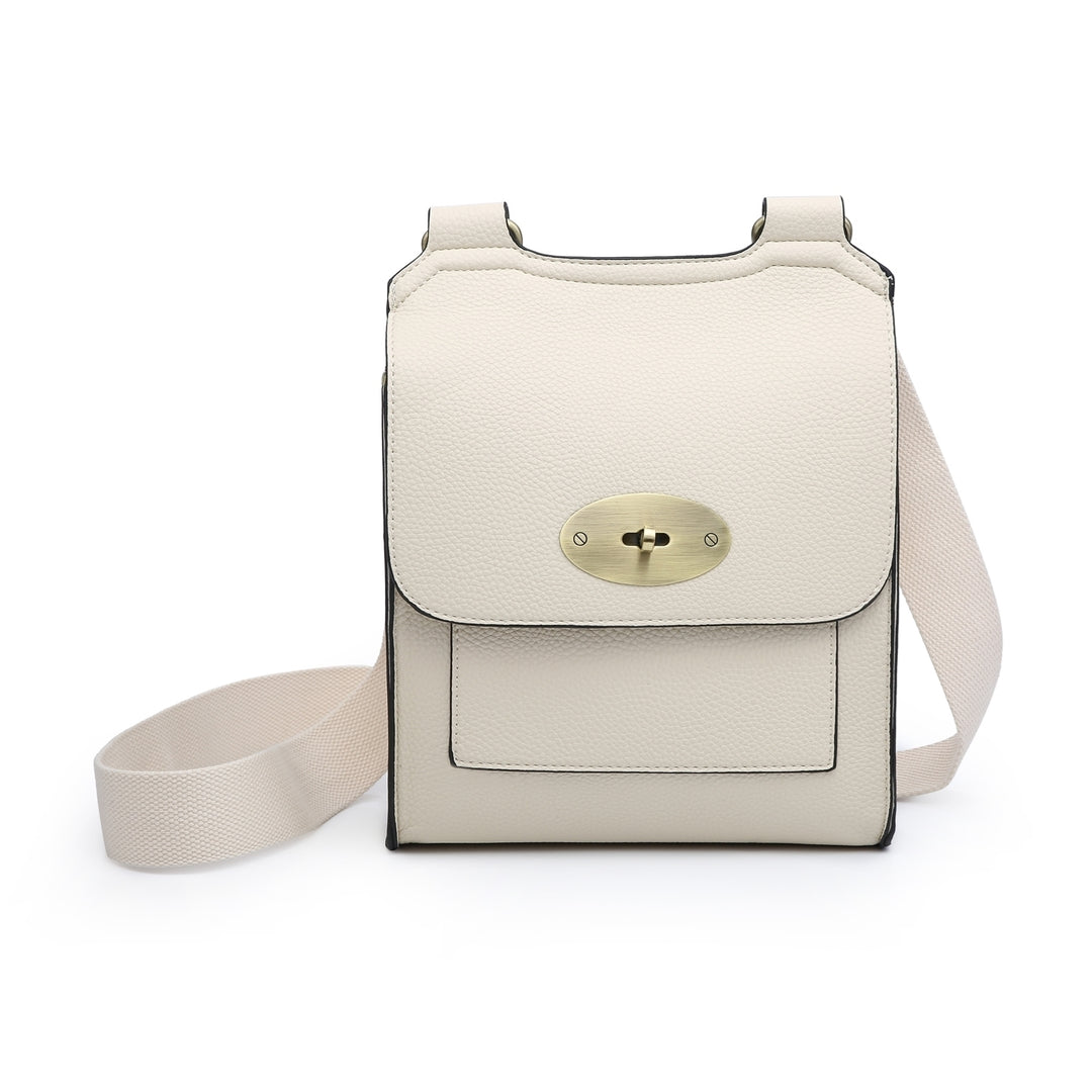 Messenger Cream Faux Leather Cross Body Bag - Sugarplum Boutique