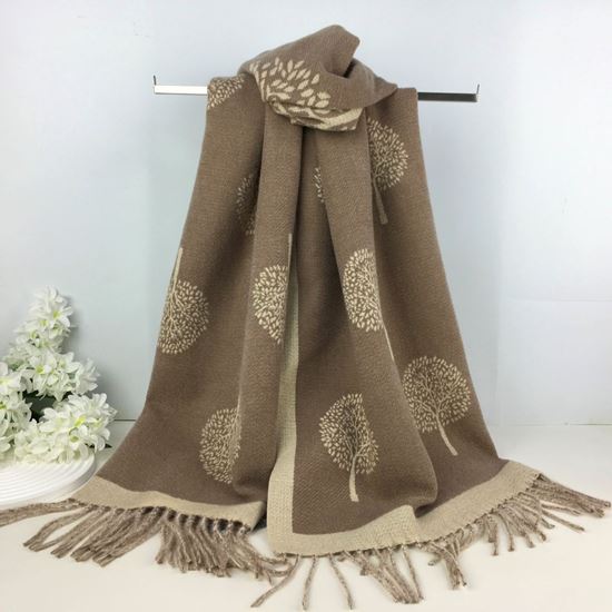 Mollie Mulberry Tree Winter Scarf Mocha Brown - Sugarplum Boutique