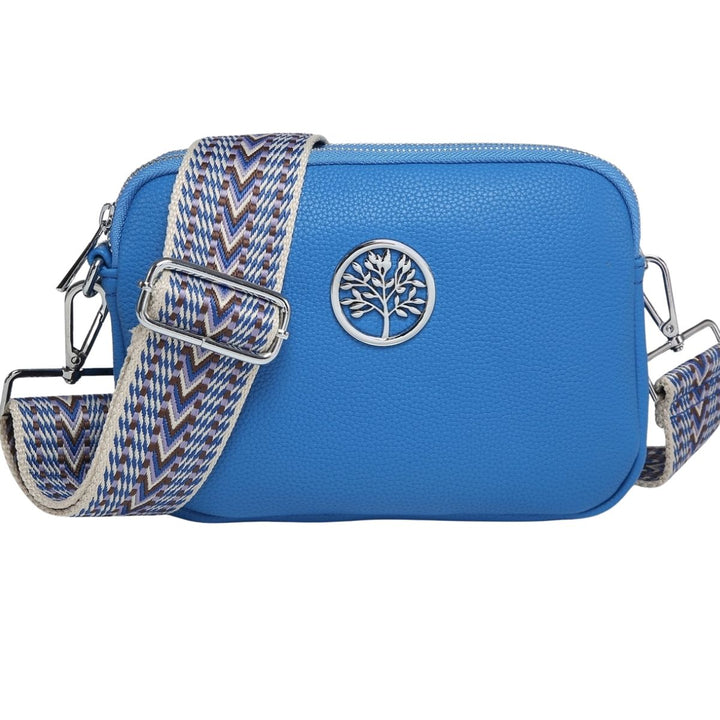 Molly Royal Blue Double Pocket Tree Of Life Bag With Handle - Sugarplum Boutique