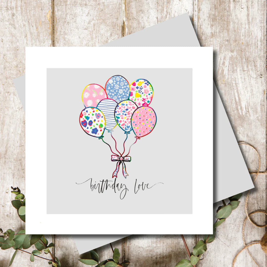 Birthday Balloons Greeting Card - Sugarplum Boutique