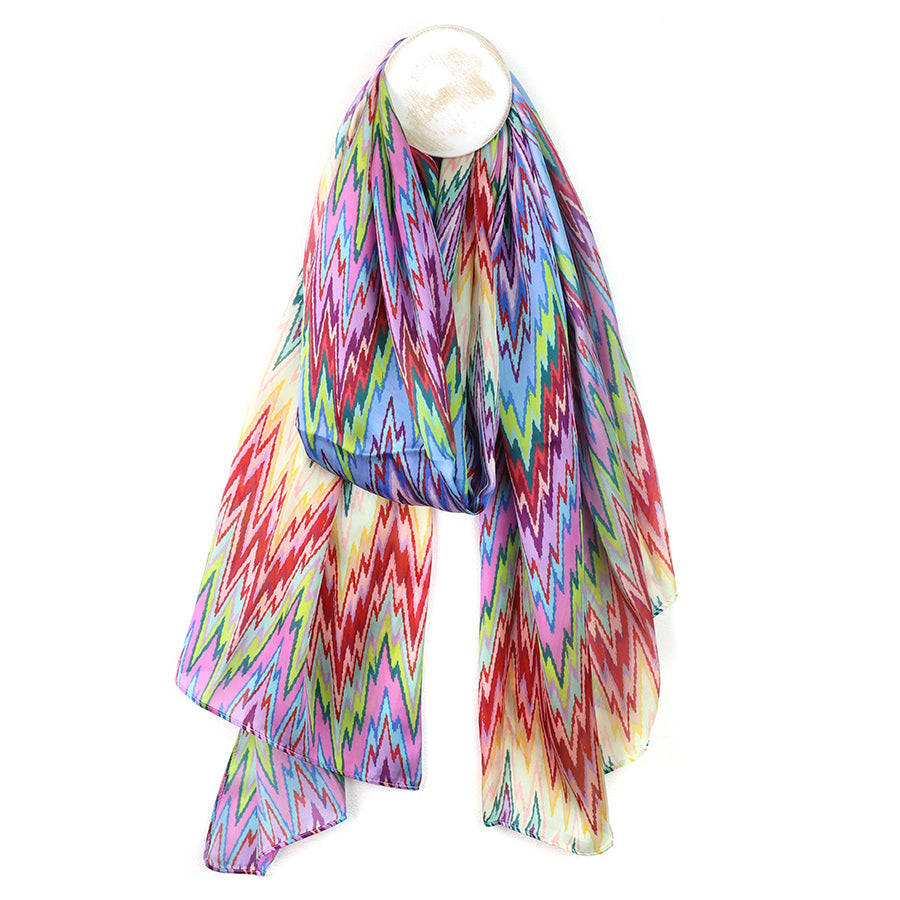 POM Recycled Lilac Mix Silky Jazzy Print Scarf - Sugarplum Boutique