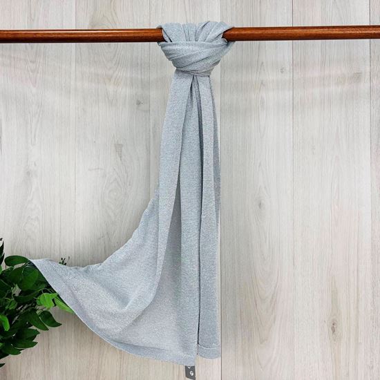 Paula Plain Knit Shimmer Pashmina Grey - Sugarplum Boutique